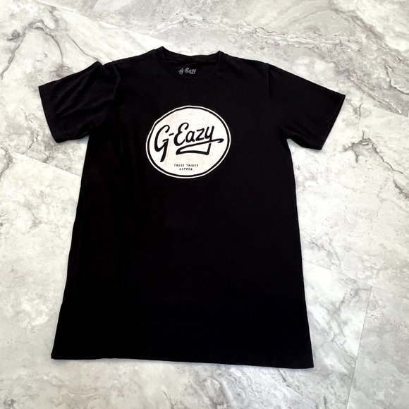 G Easy These Things Happen Black Small S Graphic T-Shirt Tee‎ - Picture 1 of 4